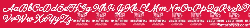 EthernalboldPersonal Font – White Fonts on Red Background