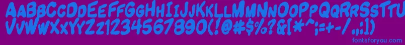 Lisätietoja Komikandy-fontista Komikandy-fontti – siniset fontit violetilla taustalla