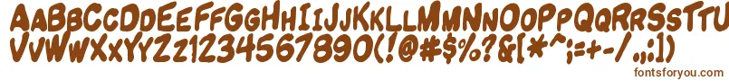 Шрифт Komikandy – коричневые шрифты на белом фоне