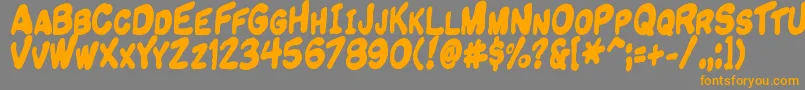 Komikandy Font – Orange Fonts on Gray Background