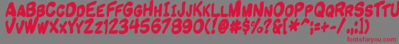 Komikandy Font – Red Fonts on Gray Background