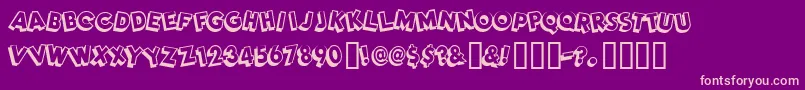 Dimwitgauche Font – Pink Fonts on Purple Background