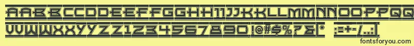 Empire ffy Font – Black Fonts on Yellow Background