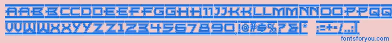 Empire ffy Font – Blue Fonts on Pink Background