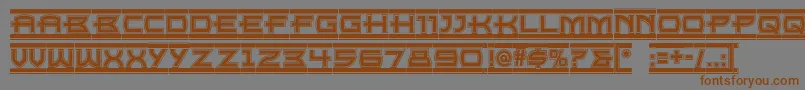 Empire ffy Font – Brown Fonts on Gray Background