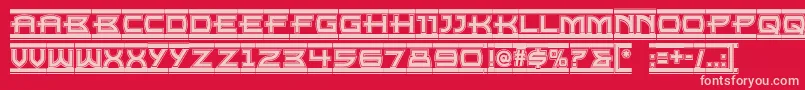 Empire ffy Font – Pink Fonts on Red Background