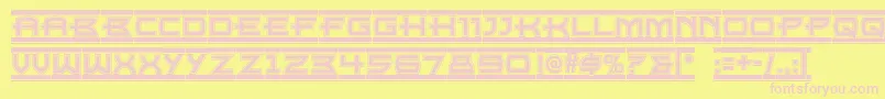 Empire ffy Font – Pink Fonts on Yellow Background