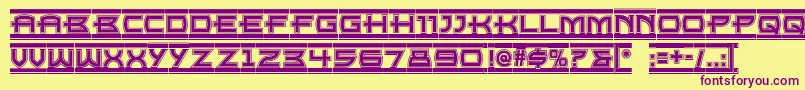 Empire ffy Font – Purple Fonts on Yellow Background