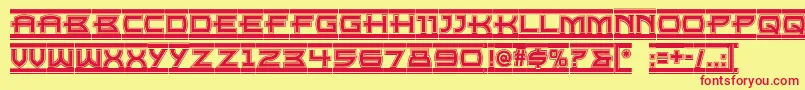 Empire ffy Font – Red Fonts on Yellow Background