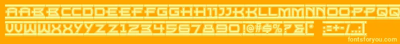 Empire ffy Font – Yellow Fonts on Orange Background