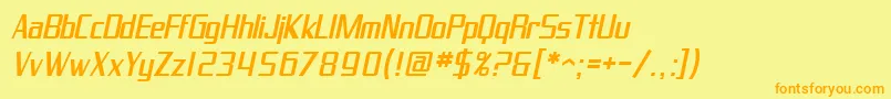 SfProverbialGothicOblique Font – Orange Fonts on Yellow Background