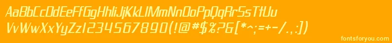 SfProverbialGothicOblique Font – Yellow Fonts on Orange Background