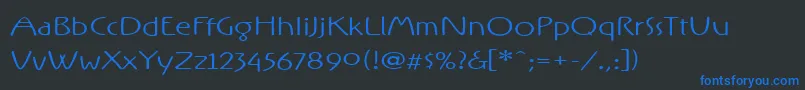 RxOnezero Font – Blue Fonts on Black Background