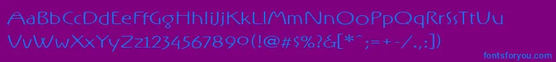 Шрифт RxOnezero – синие шрифты на фиолетовом фоне