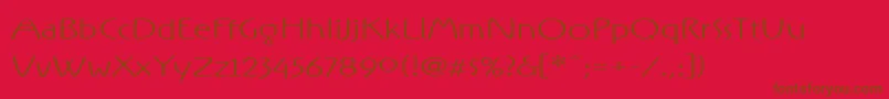 RxOnezero Font – Brown Fonts on Red Background