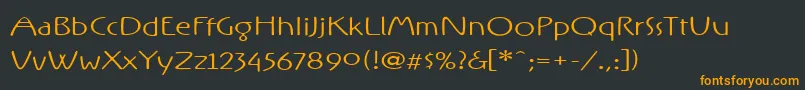 RxOnezero Font – Orange Fonts on Black Background