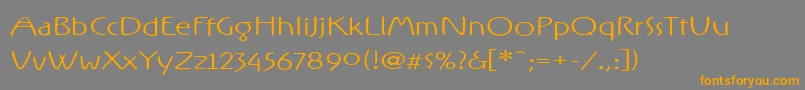 RxOnezero Font – Orange Fonts on Gray Background