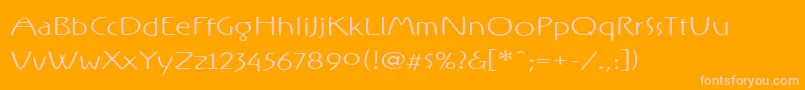 RxOnezero Font – Pink Fonts on Orange Background