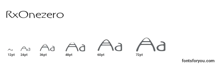 RxOnezero Font Sizes