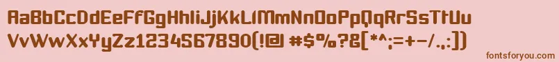 Youthanasia Font – Brown Fonts on Pink Background