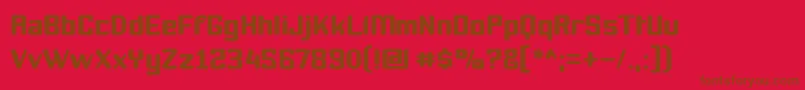 Youthanasia Font – Brown Fonts on Red Background
