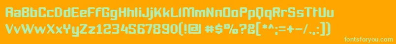 Youthanasia Font – Green Fonts on Orange Background
