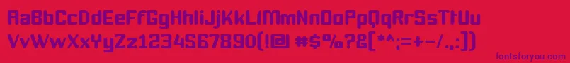 Youthanasia Font – Purple Fonts on Red Background