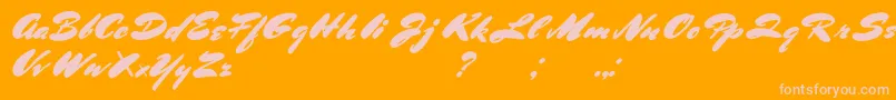 BluelminRonald Font – Pink Fonts on Orange Background