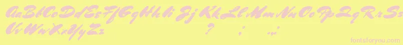 BluelminRonald Font – Pink Fonts on Yellow Background