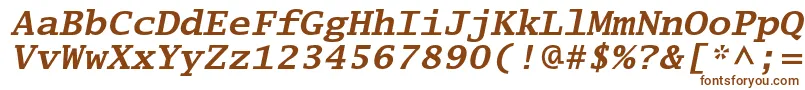 Шрифт LucidatypewriterstdBoldobl – коричневые шрифты на белом фоне