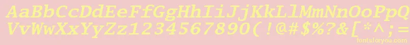 LucidatypewriterstdBoldobl Font – Yellow Fonts on Pink Background