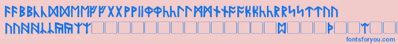 Garriott Font – Blue Fonts on Pink Background