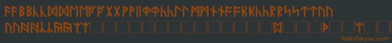Garriott Font – Brown Fonts on Black Background