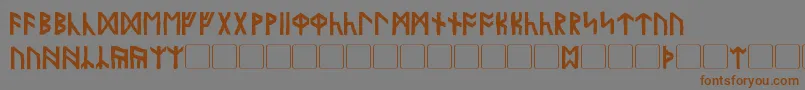 Garriott Font – Brown Fonts on Gray Background