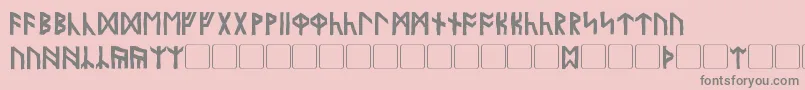 Garriott Font – Gray Fonts on Pink Background