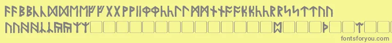 Garriott Font – Gray Fonts on Yellow Background