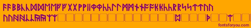 Garriott Font – Purple Fonts on Orange Background