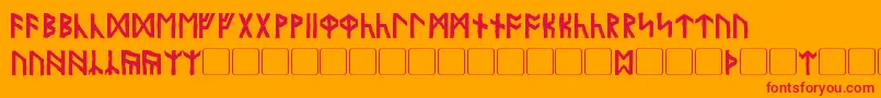 Garriott Font – Red Fonts on Orange Background