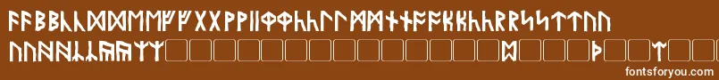 Garriott Font – White Fonts on Brown Background