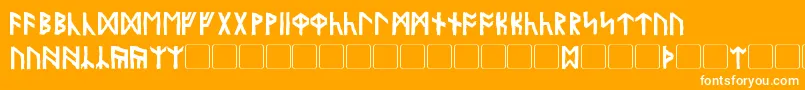 Garriott Font – White Fonts on Orange Background
