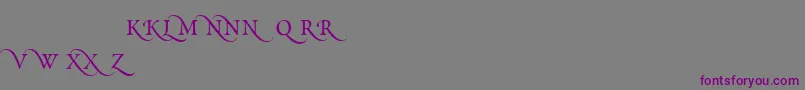 PoeticaRomanSmallCapitalsAlternate Font – Purple Fonts on Gray Background