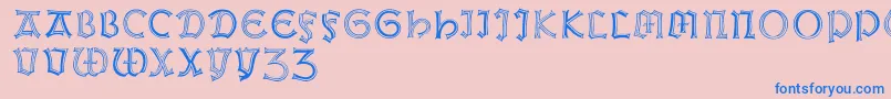 Weissgotnitials Font – Blue Fonts on Pink Background