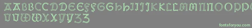 Weissgotnitials Font – Green Fonts on Gray Background
