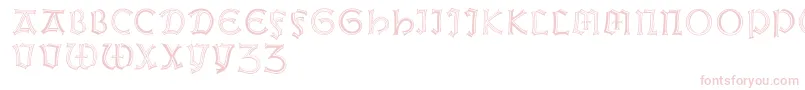 Weissgotnitials Font – Pink Fonts on White Background