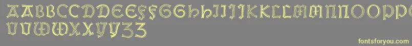 Weissgotnitials Font – Yellow Fonts on Gray Background