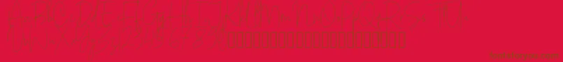 WhiteApparel Font – Brown Fonts on Red Background