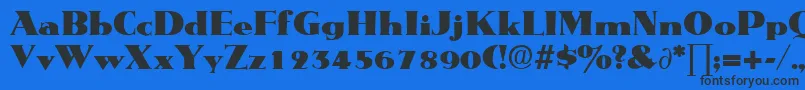 フォントMetropolisDb – 黒い文字の青い背景