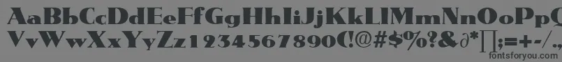 Шрифт MetropolisDb – чёрные шрифты на сером фоне
