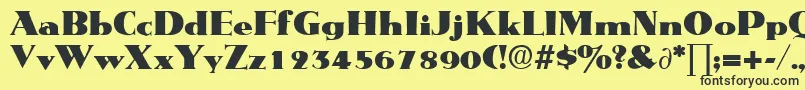 MetropolisDb Font – Black Fonts on Yellow Background