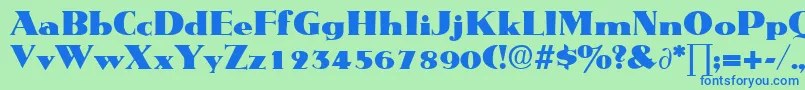 MetropolisDb Font – Blue Fonts on Green Background